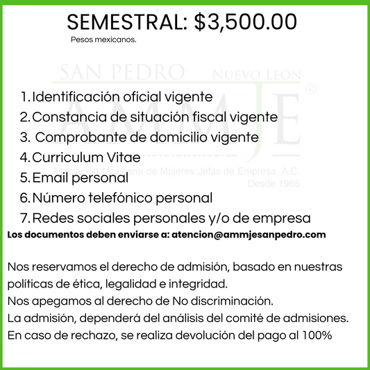 Membresía Semestral