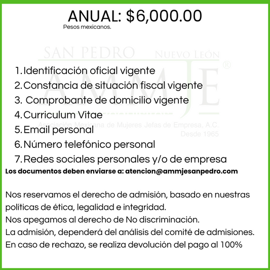 Membresía Anual